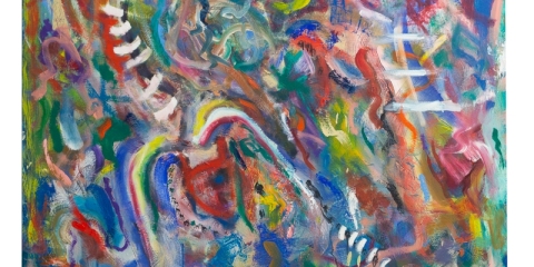 Demons in the Candy Shop, 2020, oil on canvas, 65 x 48 inches
